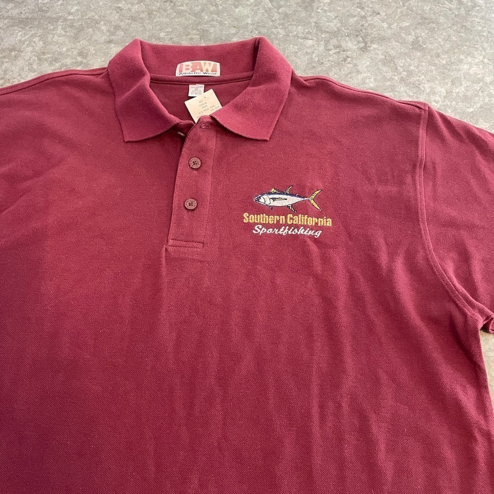 Vintage Southern California Sportfishing Polo Shirt Mens XL Fishing Outdoor 90s